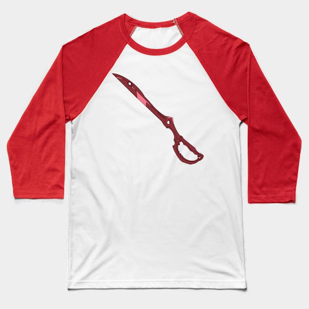 Scissor Blade Baseball T-Shirt by maplefoot